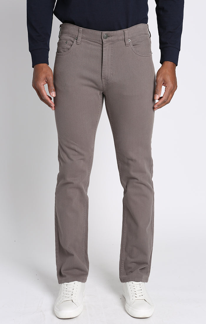 Straight Fit Stretch Bull Denim 5-Pocket Pants