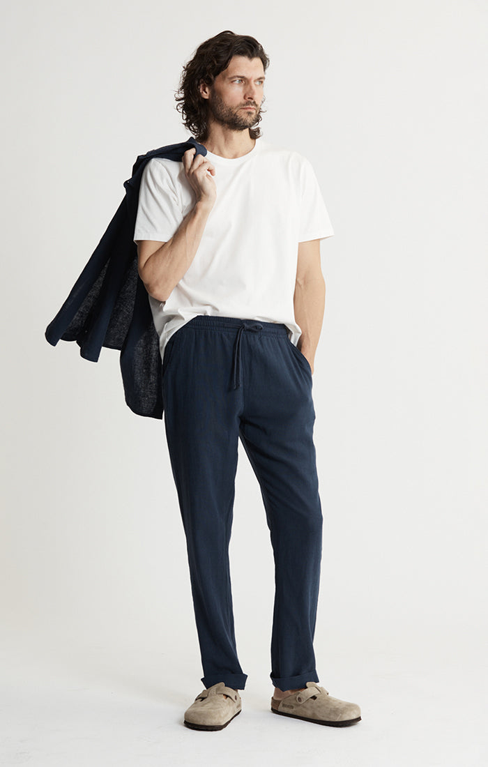 Linen Blend Beach Pants
