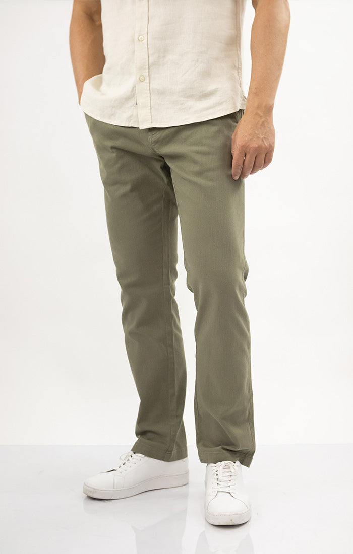Straight Fit Stretch Bull Denim Pants