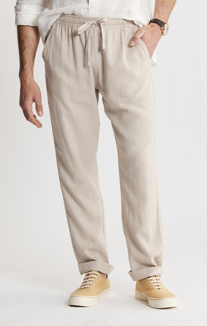 Linen Blend Beach Pants