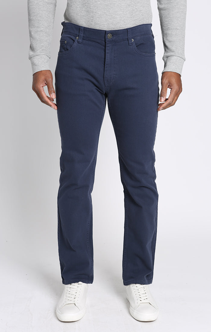 Straight Fit Stretch Bull Denim 5-Pocket Pants