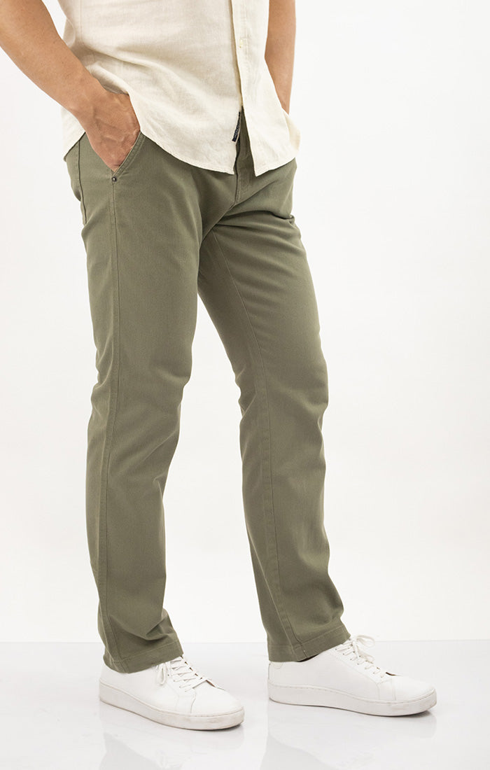 Straight Fit Stretch Bull Denim Pants